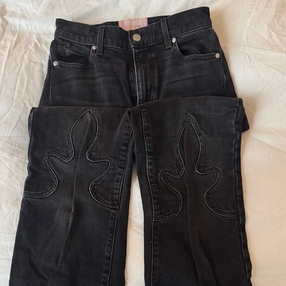 REVICE Black Straight Leg Jeans - Picture 1 of 1